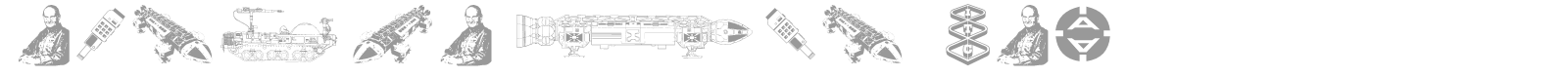 Anderson Space 1999 Dings font preview